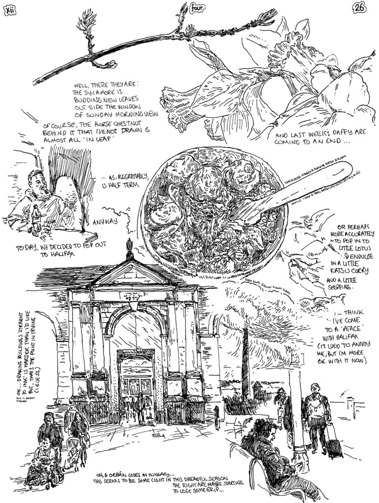 SundayComic: comic drawn on Sundays from Life and photo-reference. Ah well, last day of the half term, so we went to get a nice little meal from Little Lotus 